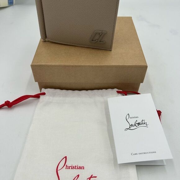 Men's Christian Louboutin calf leather wallet made in Italy NWT - Picture 3 of 9